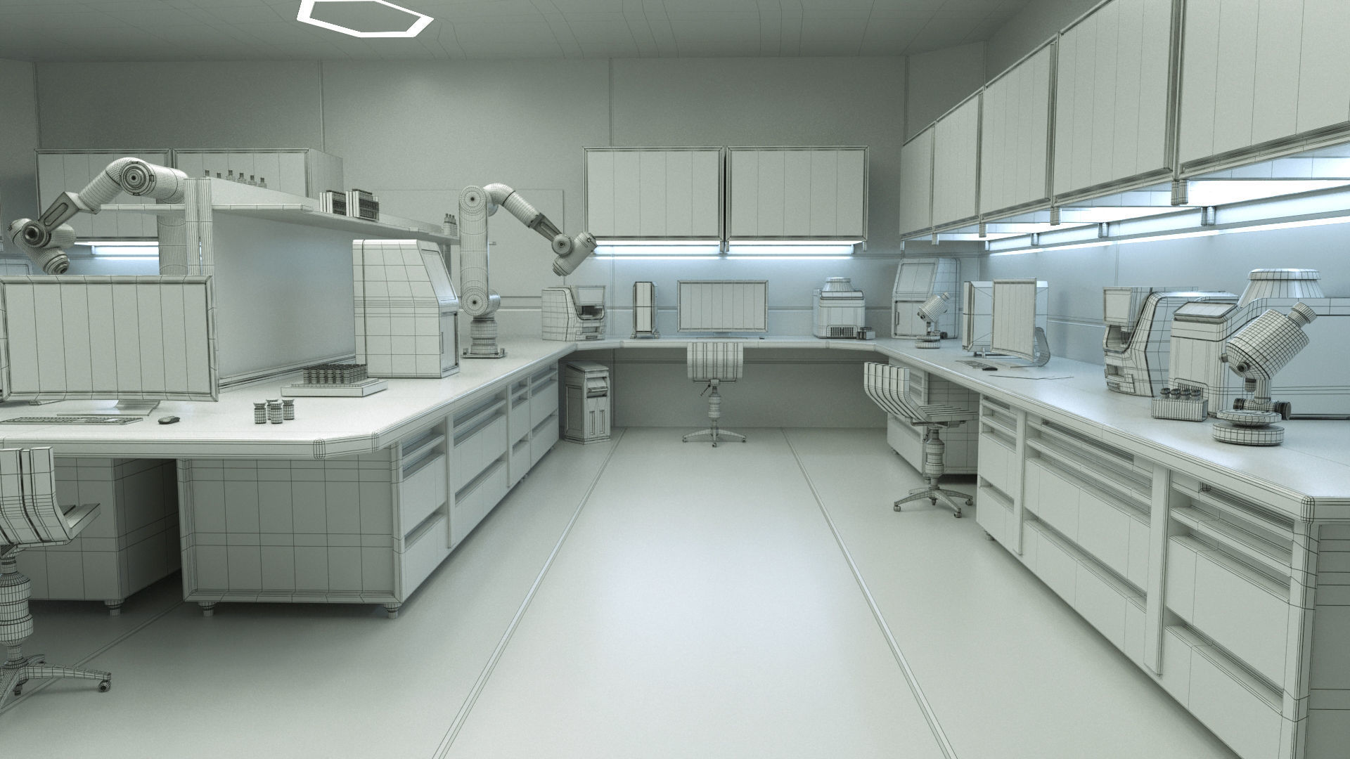 Sci Fi Interior laboratory 3D model_18