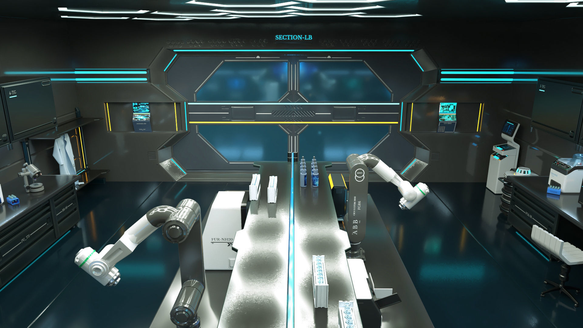 Sci Fi Interior laboratory 3D model_8