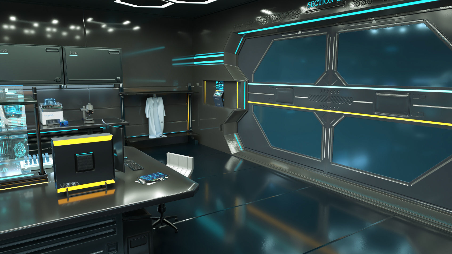 Sci Fi Interior laboratory 3D model_6