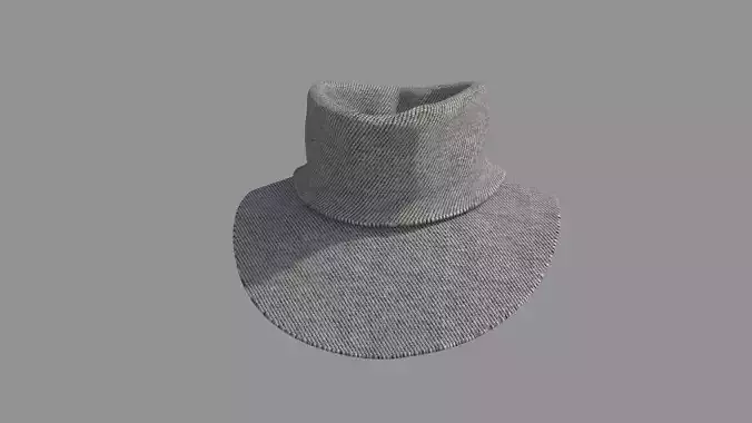 Scarf - High Neck Collar 3D model