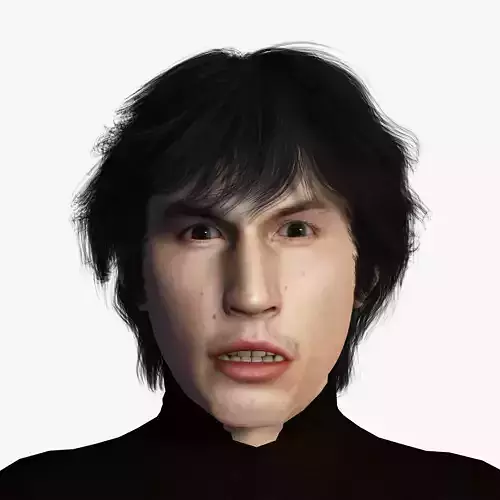 Adam Driver 3D Rigged model ready for animation