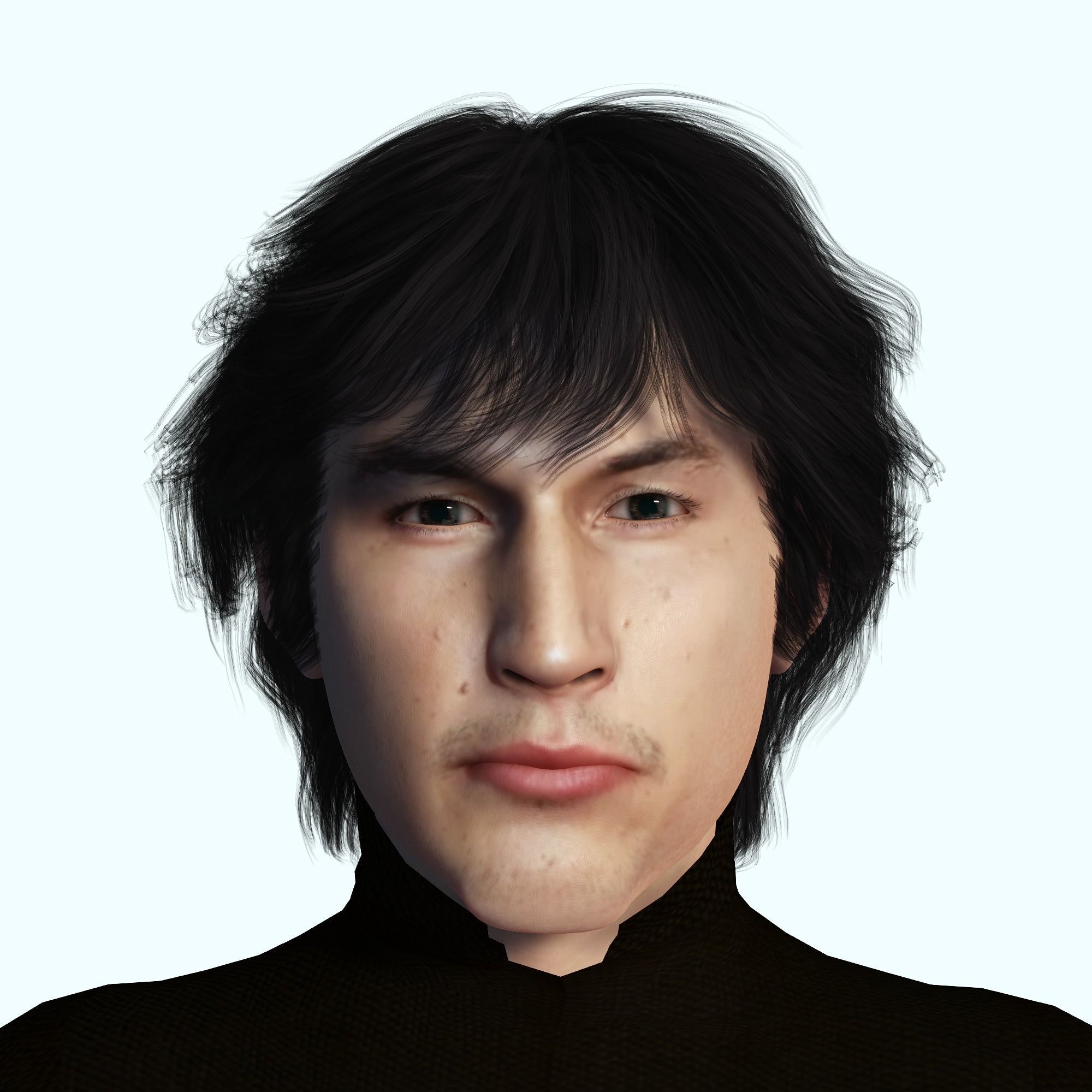 Adam Driver 3D Rigged model ready for animation Low-poly 3D model_15