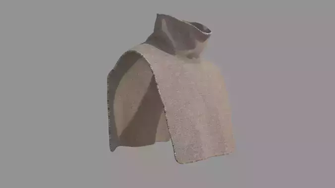 Scarf - High Neck Collar  3D model