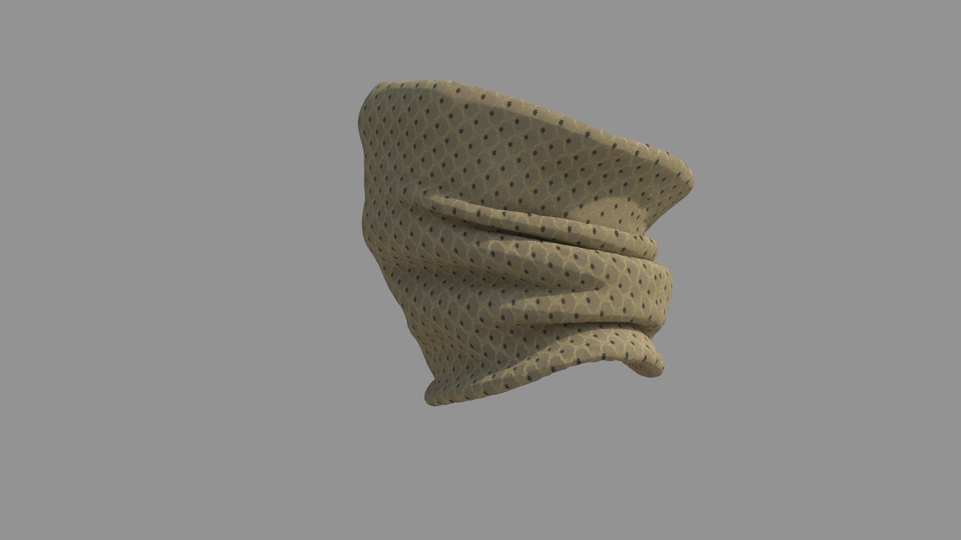 Scarf - High Neck Collar 3D model_7