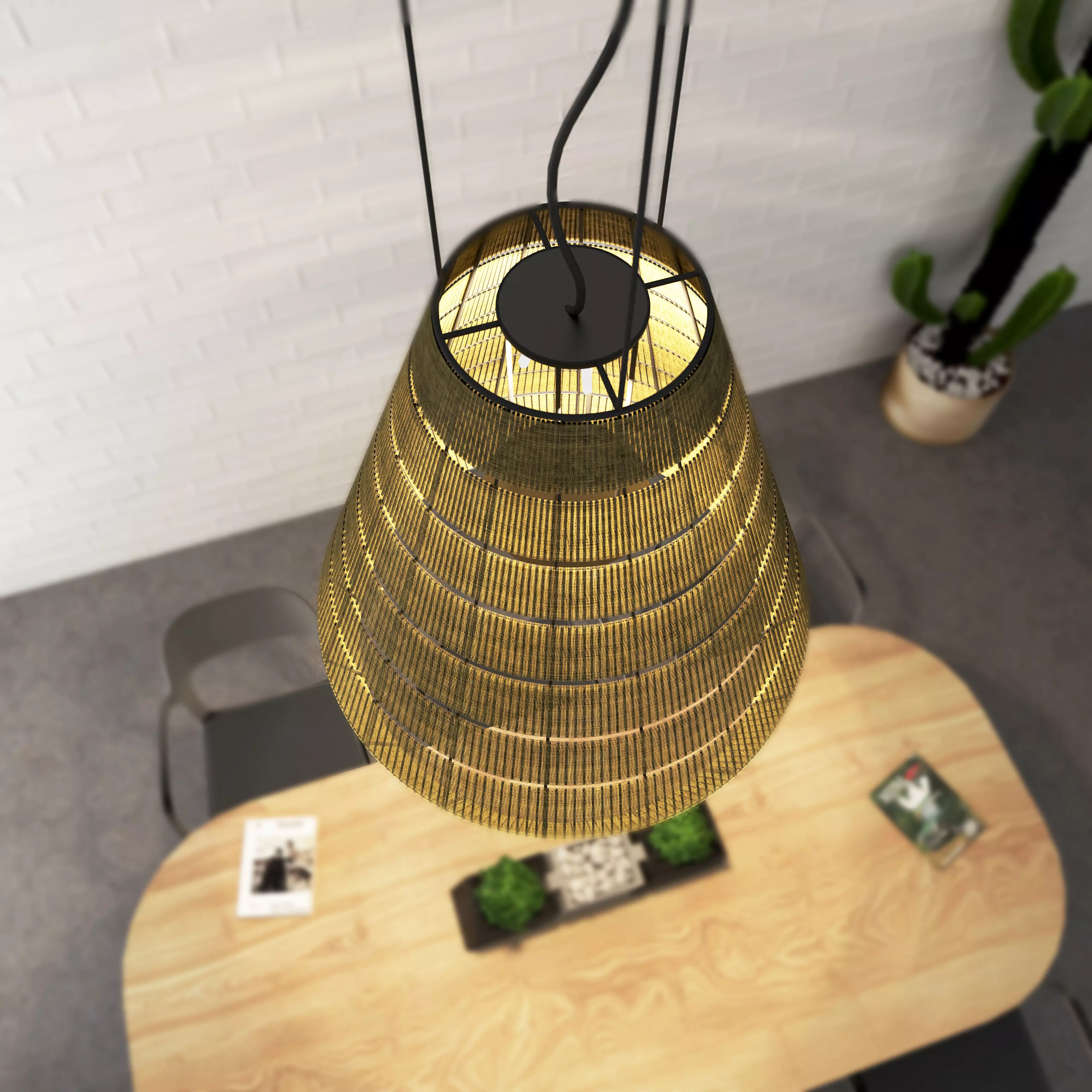 Pendant light 3D model_0