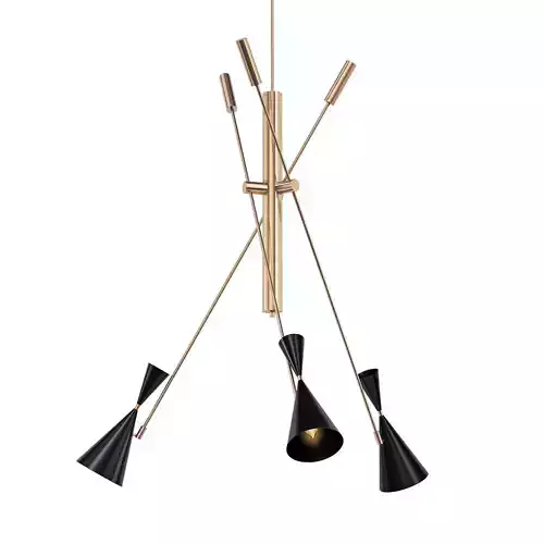 InscapesDesign modern chandelier with gold accents