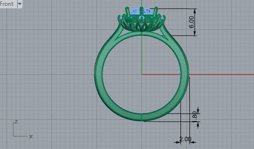 Round shape illusion setting ring 3038 3D print model 3D print model_5
