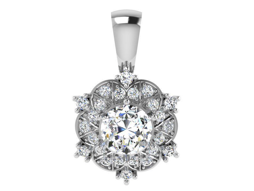 Round shape illusion pendant 3039 3D print model 3D print model_2