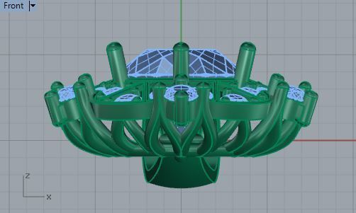 Round shape illusion pendant 3039 3D print model 3D print model_5