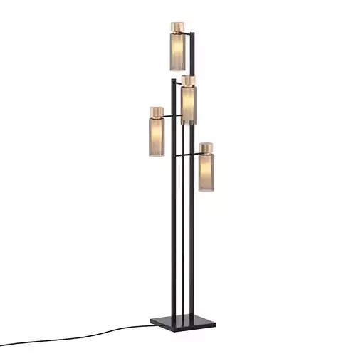 OSMAN 4 floor lamp with four glass shades 3D model