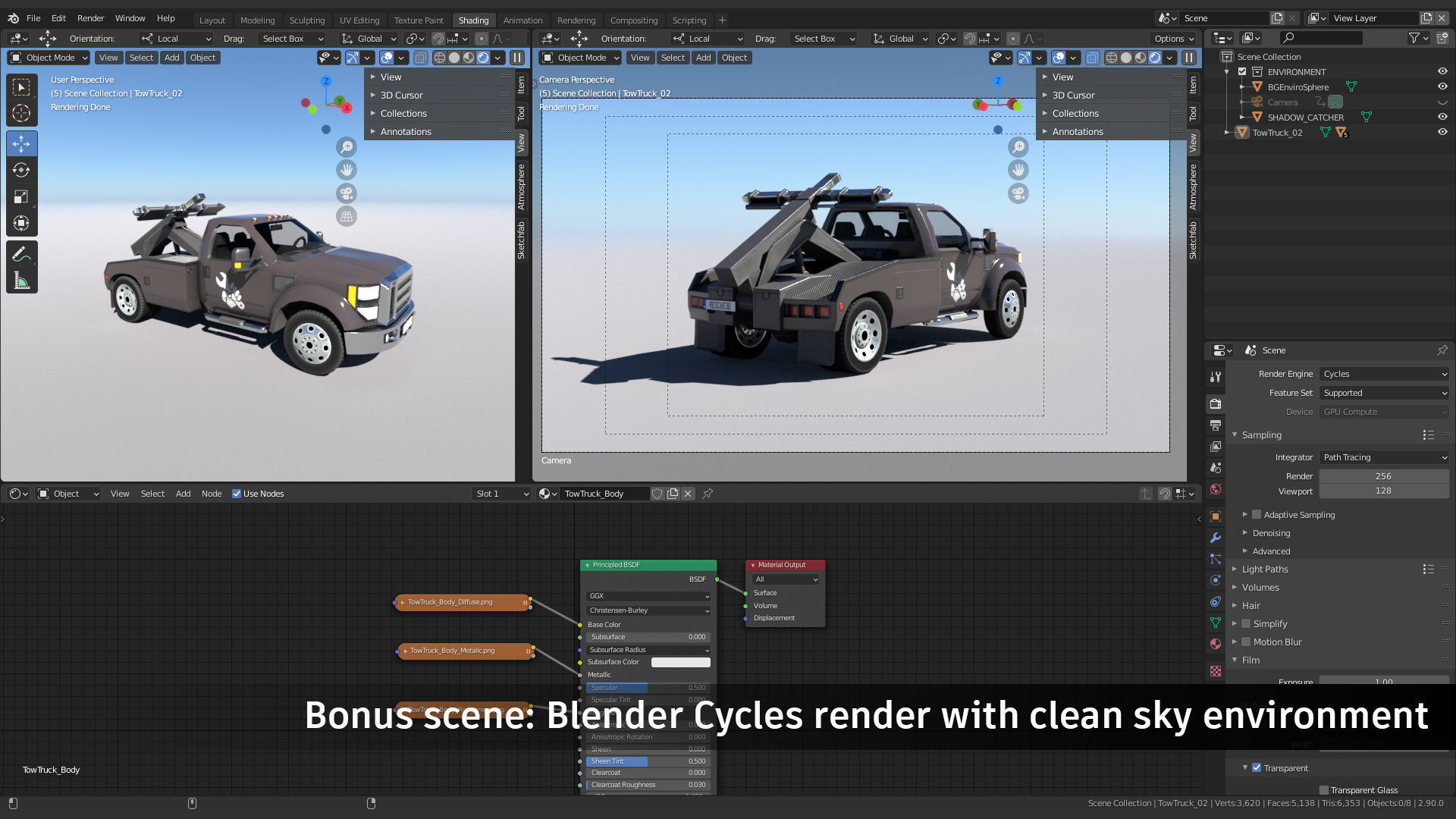 Tow Truck Low-poly 3D model_7
