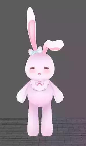 low poly stuffed rabbit game