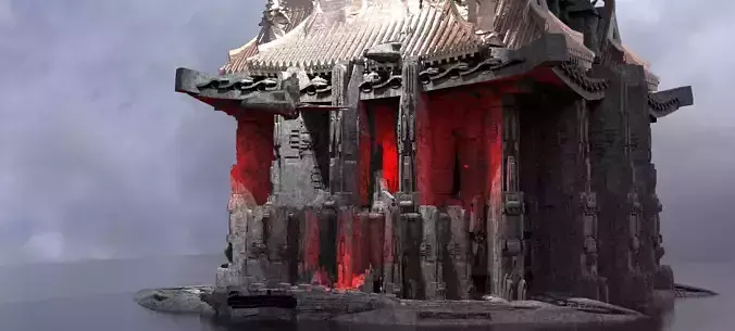 Sci-Fi dark Cyberpunk Tower Kitbash