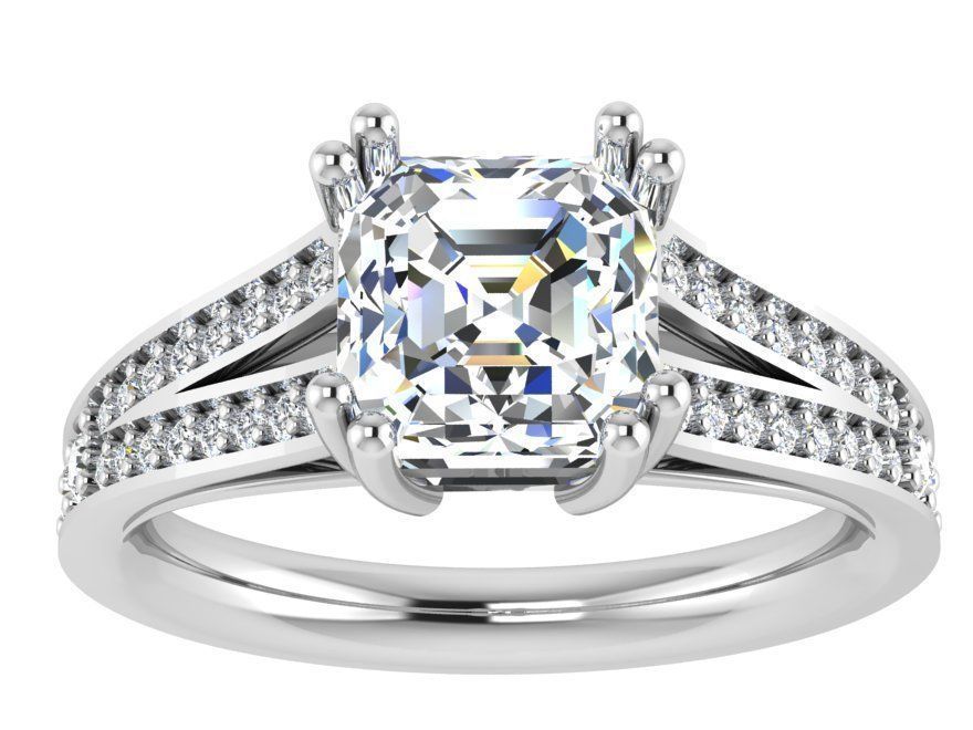 Nice diamond ring 3041 3D print model  3D print model_2