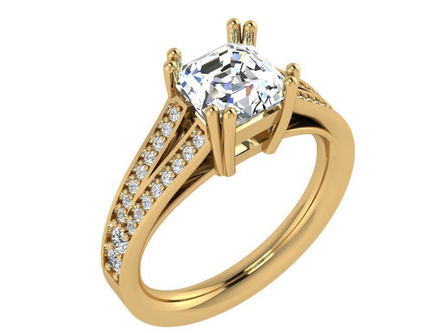 Nice diamond ring 3041 3D print model  3D print model_1