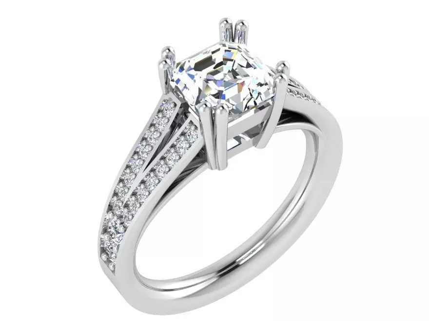 Nice diamond ring 3041 3D print model  3D print model_0