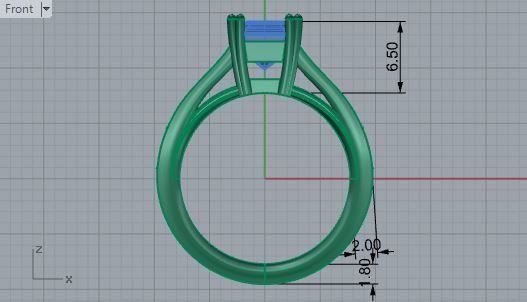 Nice diamond ring 3041 3D print model  3D print model_5
