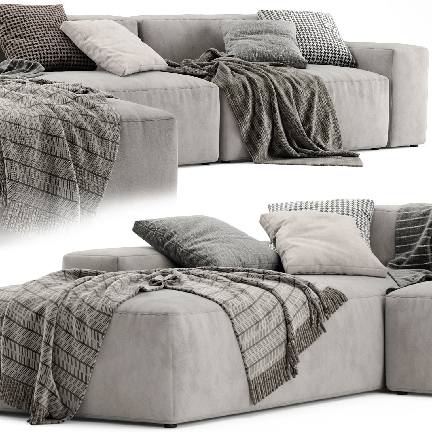 Jesse Daniel Chaise Longue Sofa 3D model_1