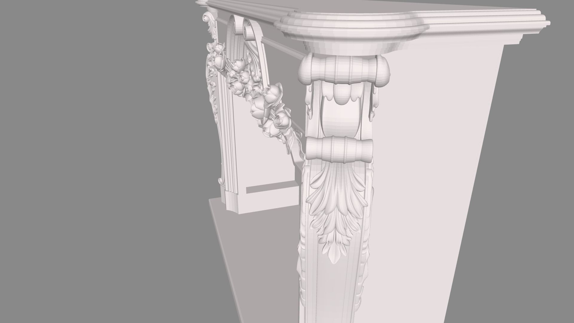 Fireplace 001 3D Model 3D print model_4