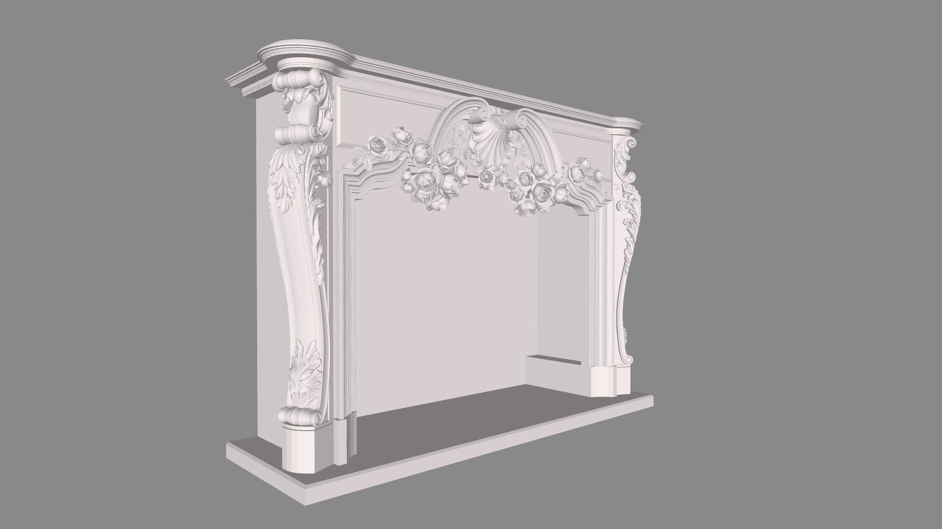 Fireplace 001 3D Model 3D print model_2