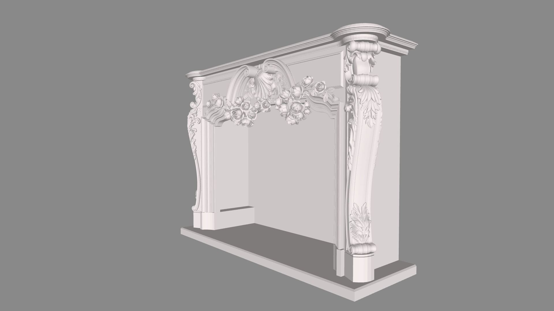Fireplace 001 3D Model 3D print model_1