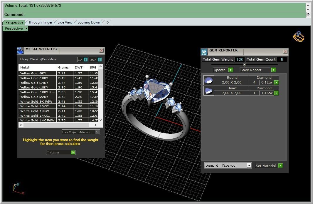Ring with a heart  3D print model_11