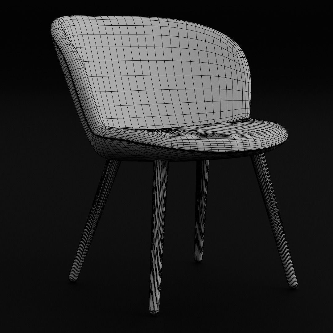 Single chair 3D model_4