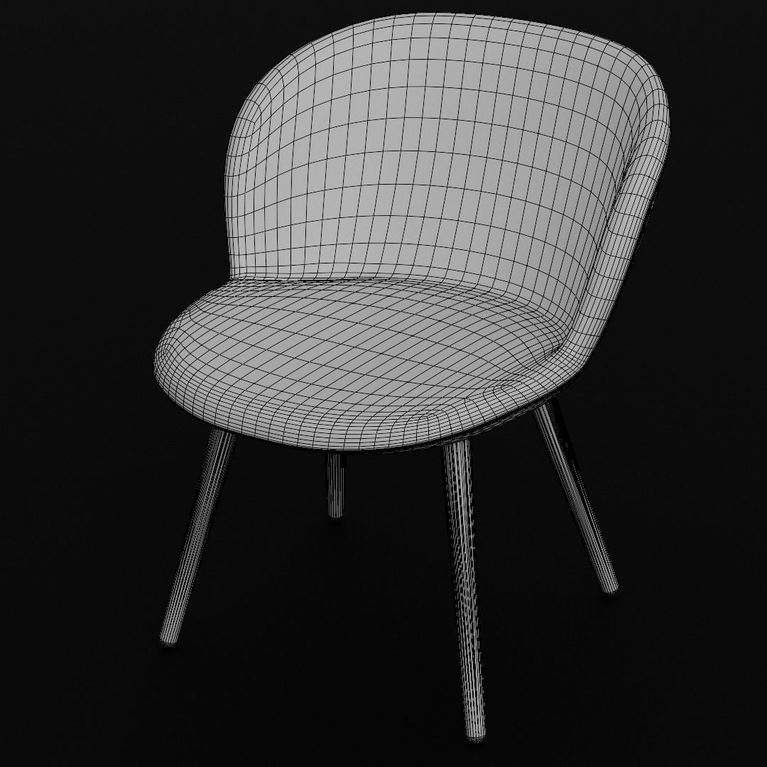 Single chair 3D model_7