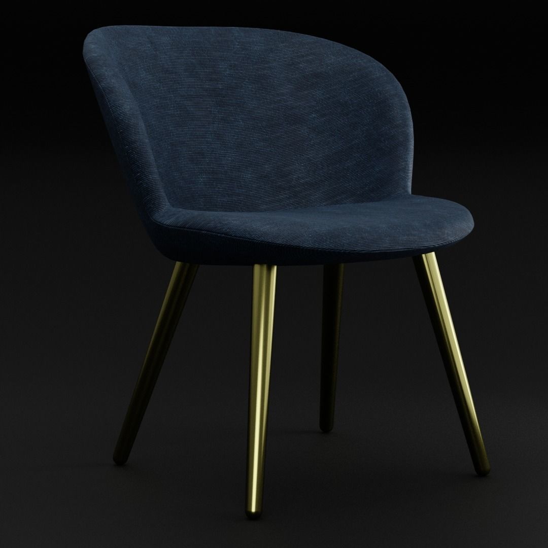 Single chair 3D model_5