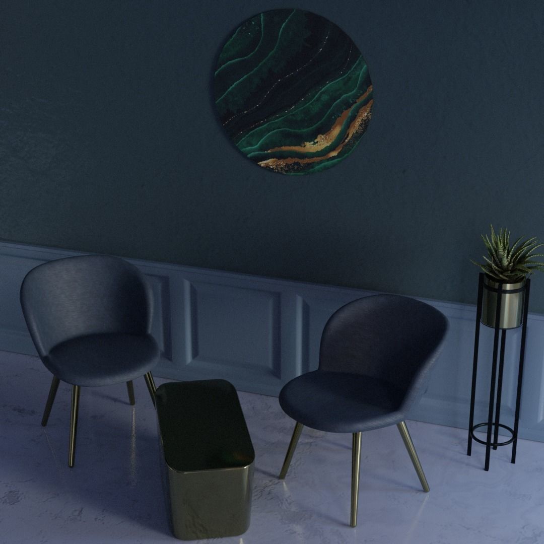 Single chair 3D model_1