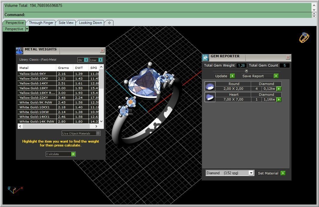 Ring with a heart  SIZE 7 3D print model_11