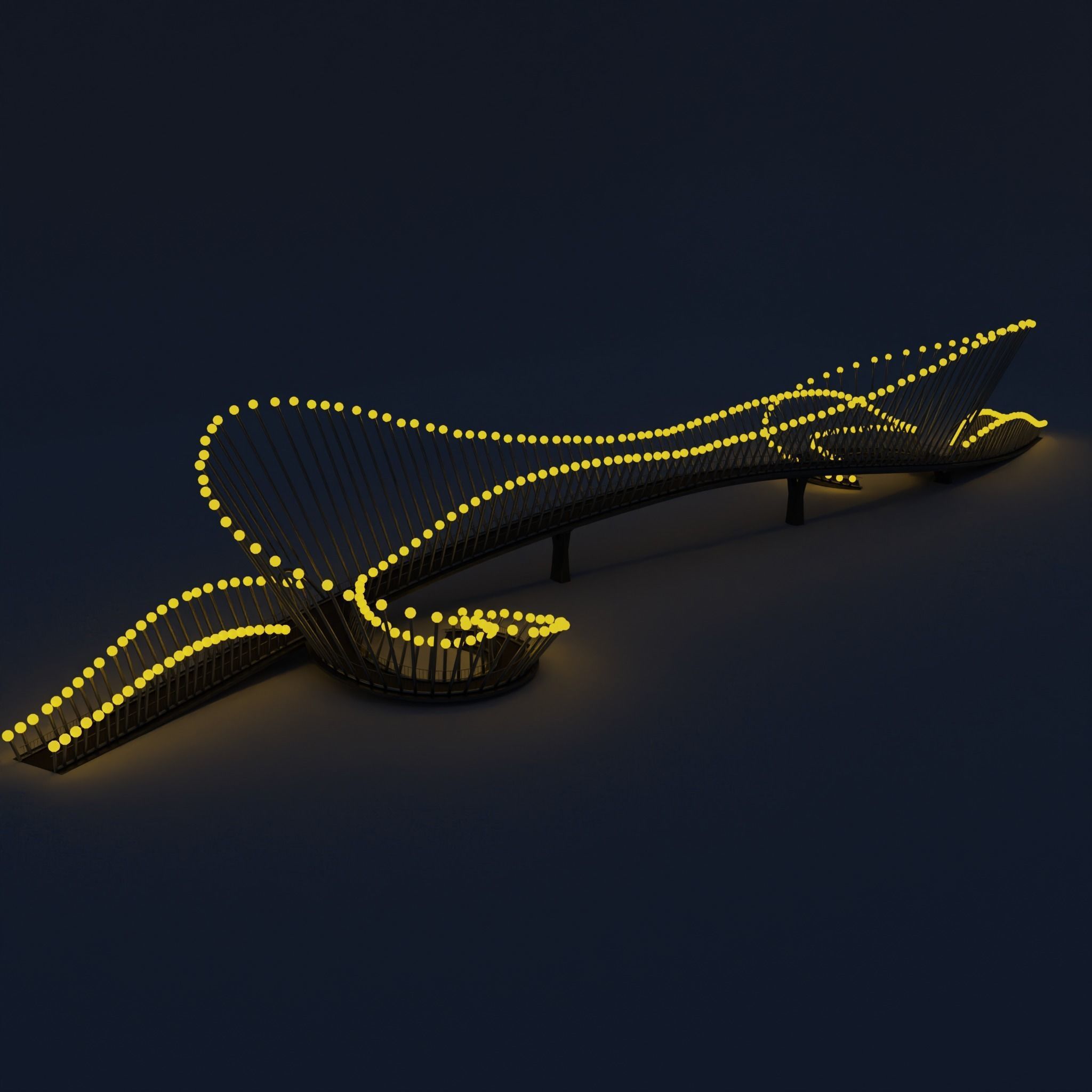 Pedestrian Bridge 3D model_6