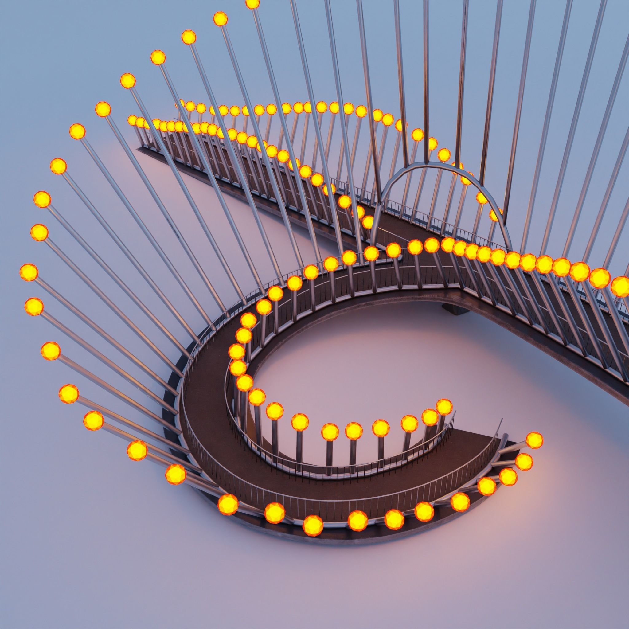 Pedestrian Bridge 3D model_13