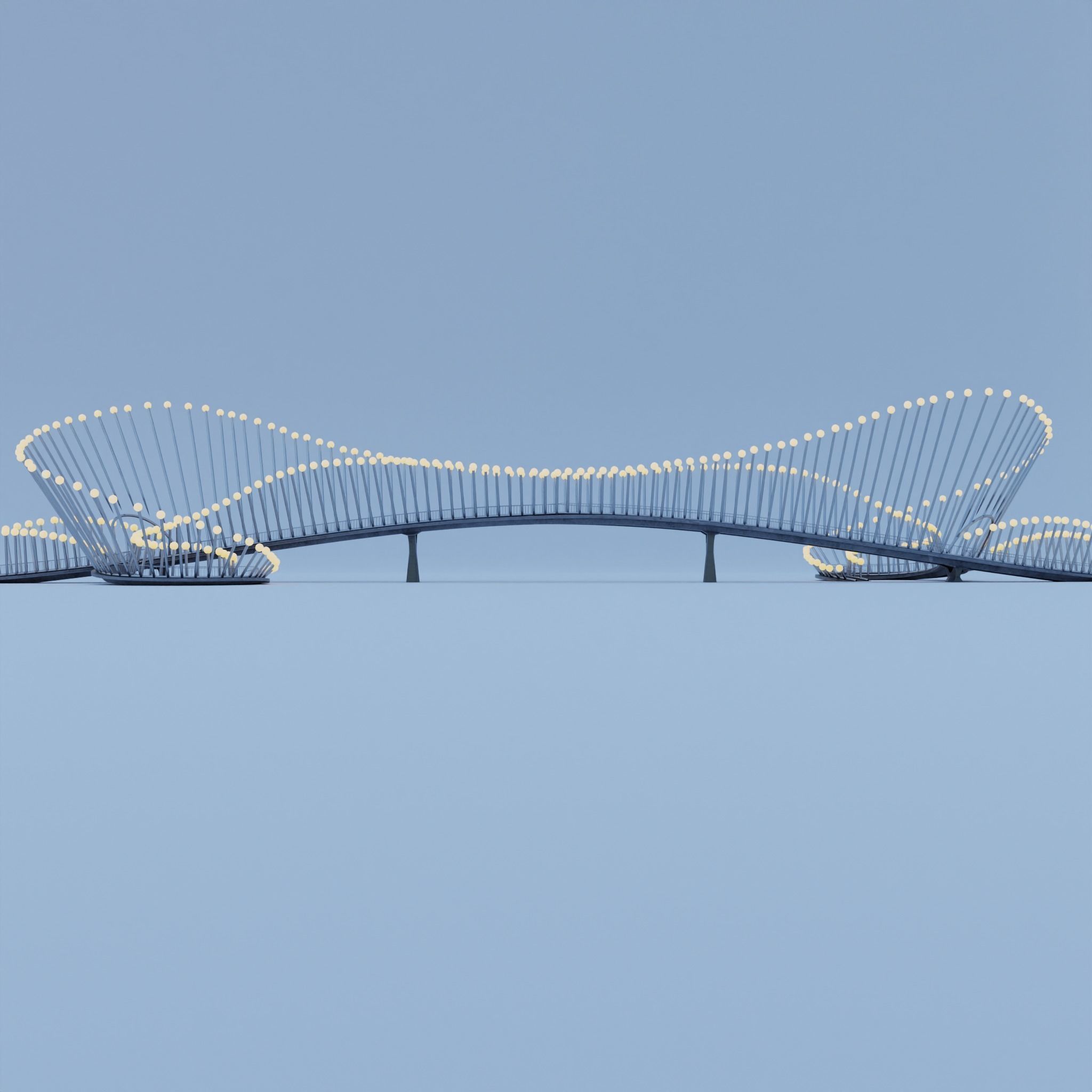 Pedestrian Bridge 3D model_11