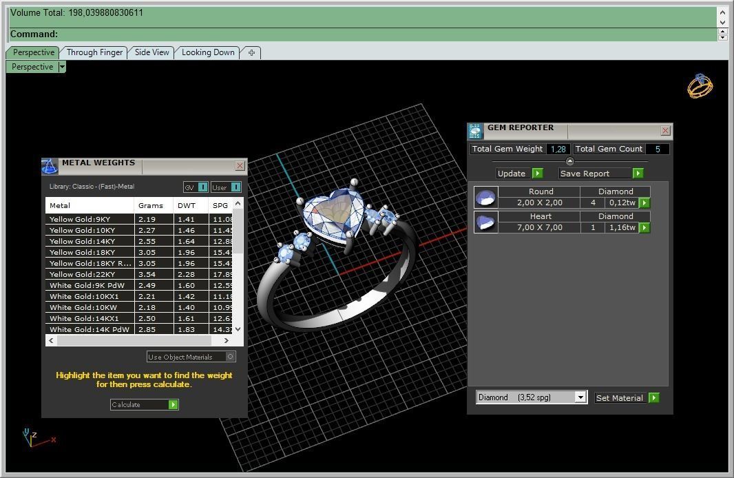 Ring with a heart  3D print model_11