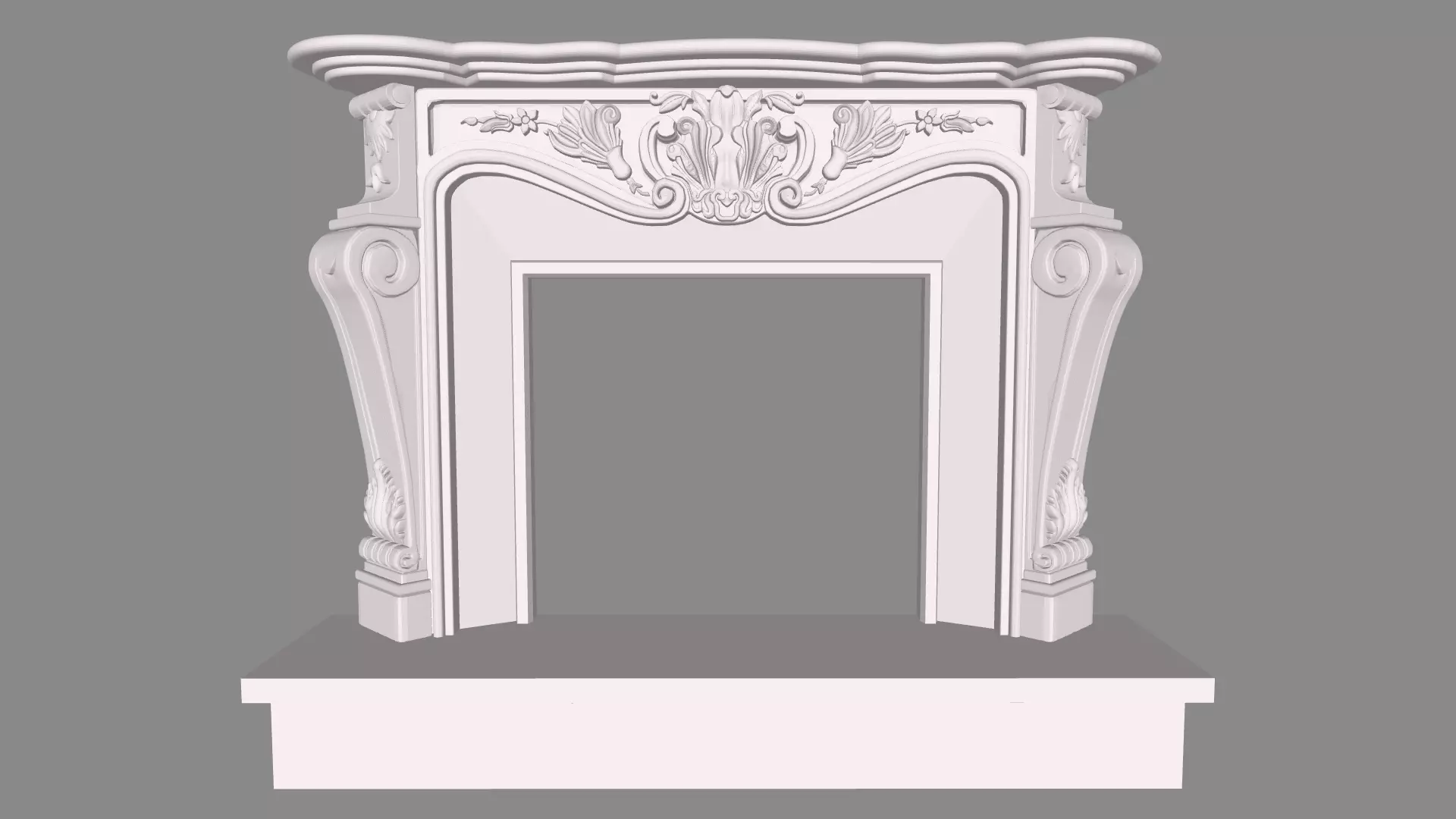 Fireplace 002 3D Model 3D print model_0