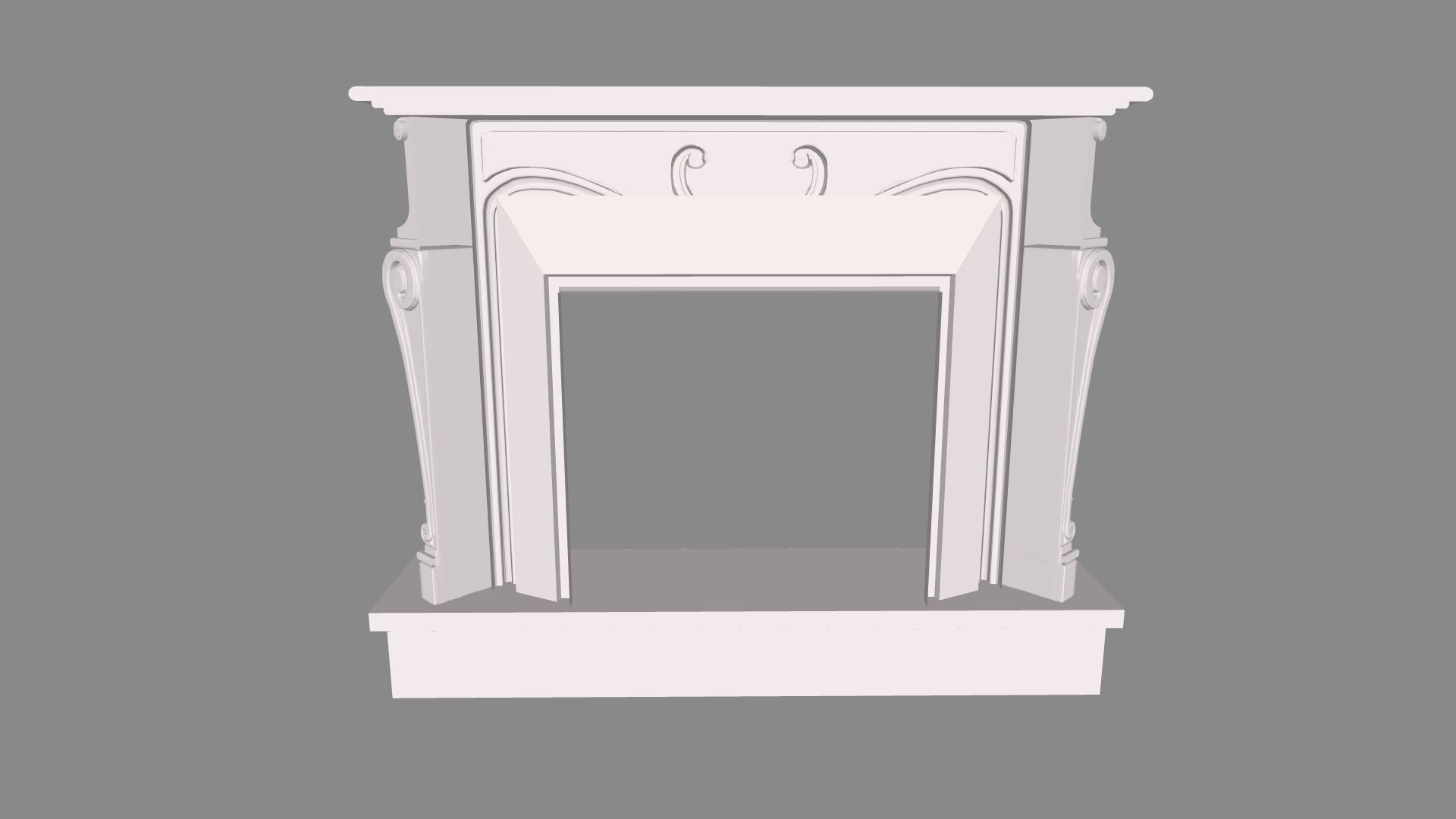 Fireplace 002 3D Model 3D print model_4