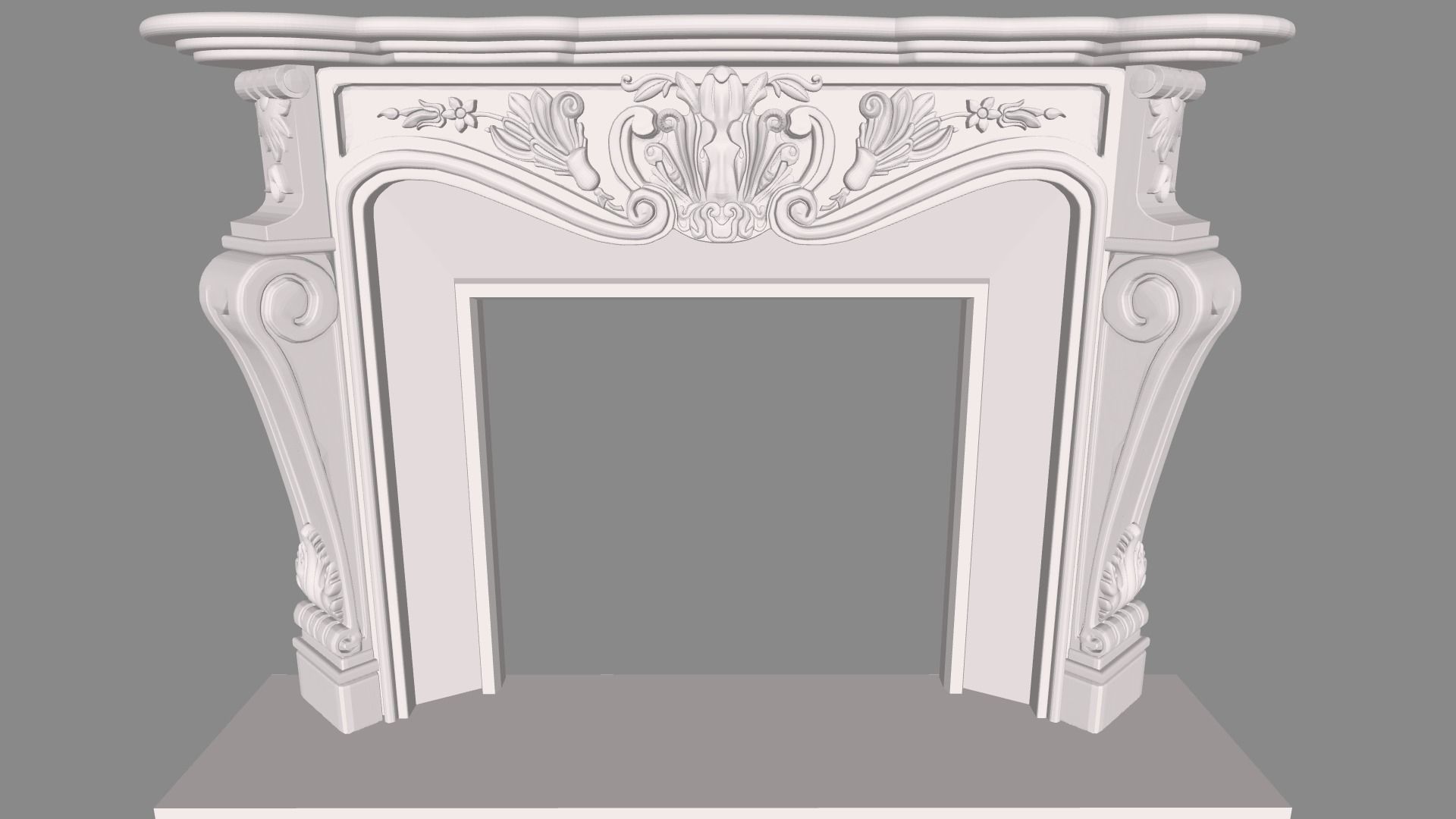 Fireplace 002 3D Model 3D print model_1