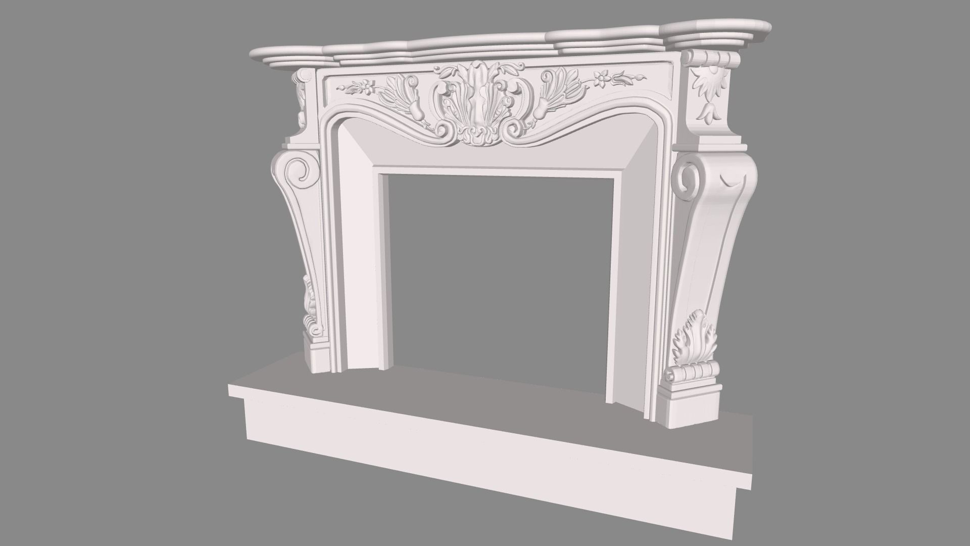 Fireplace 002 3D Model 3D print model_2