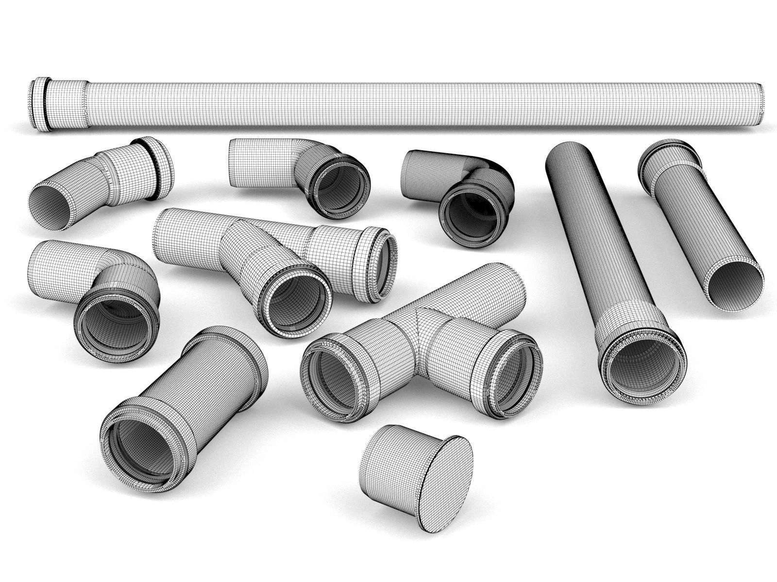 Sewer pipes vol 01 3D model_1
