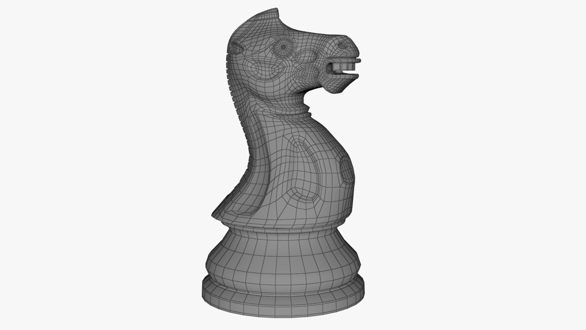 Chess Knight Low-poly 3D model_10