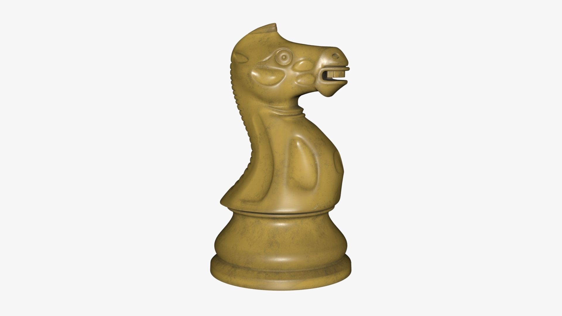 Chess Knight Low-poly 3D model_26