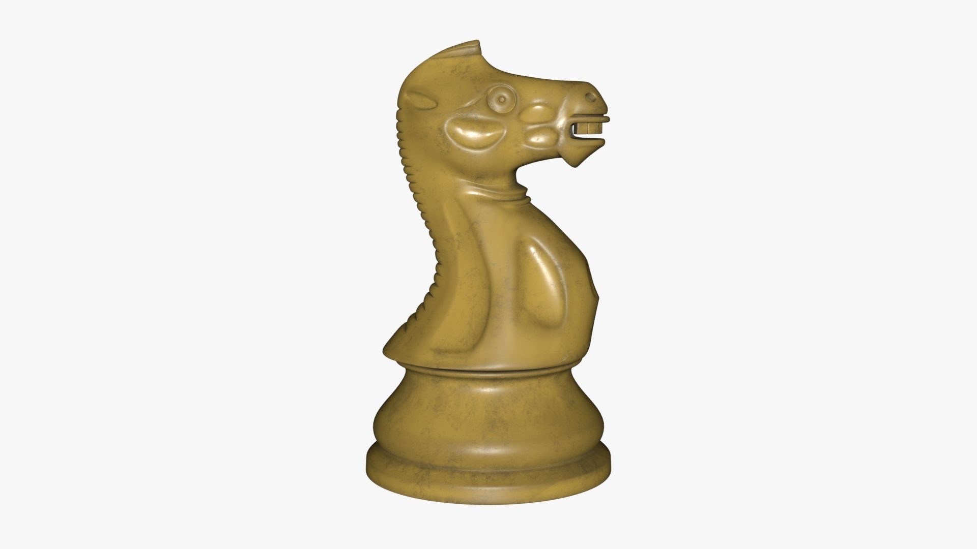 Chess Knight Low-poly 3D model_30