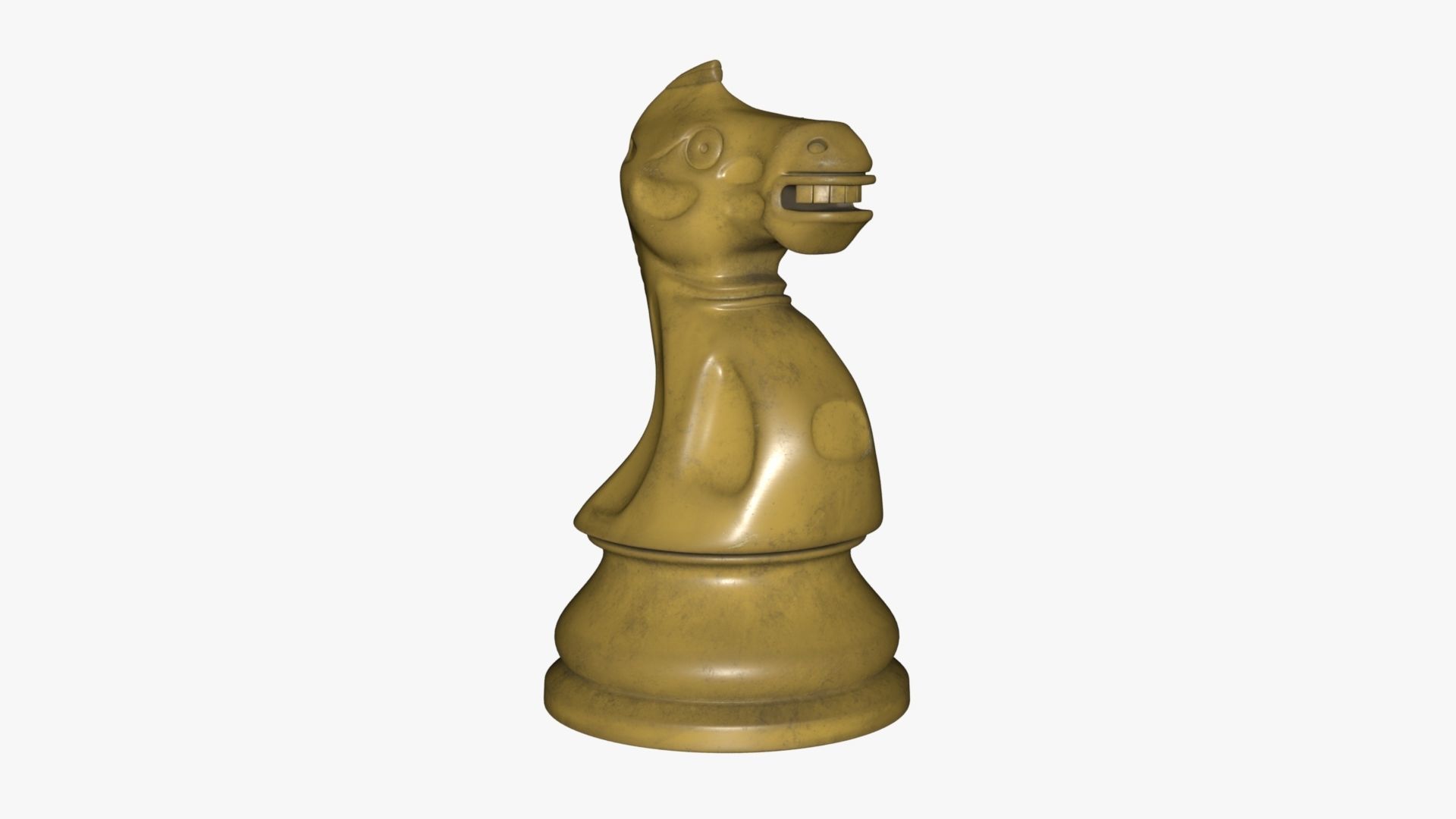 Chess Knight Low-poly 3D model_29