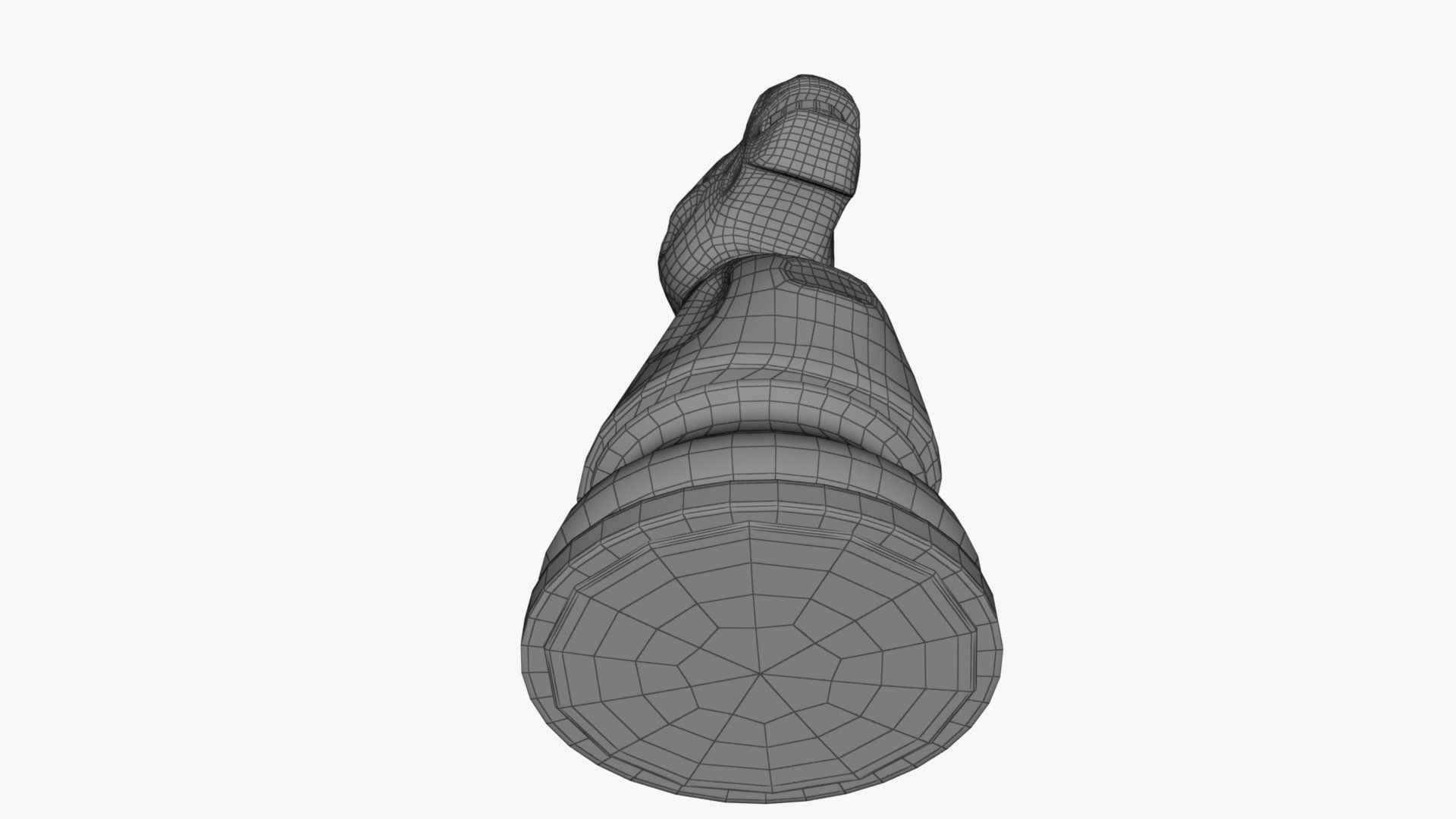 Chess Knight Low-poly 3D model_13