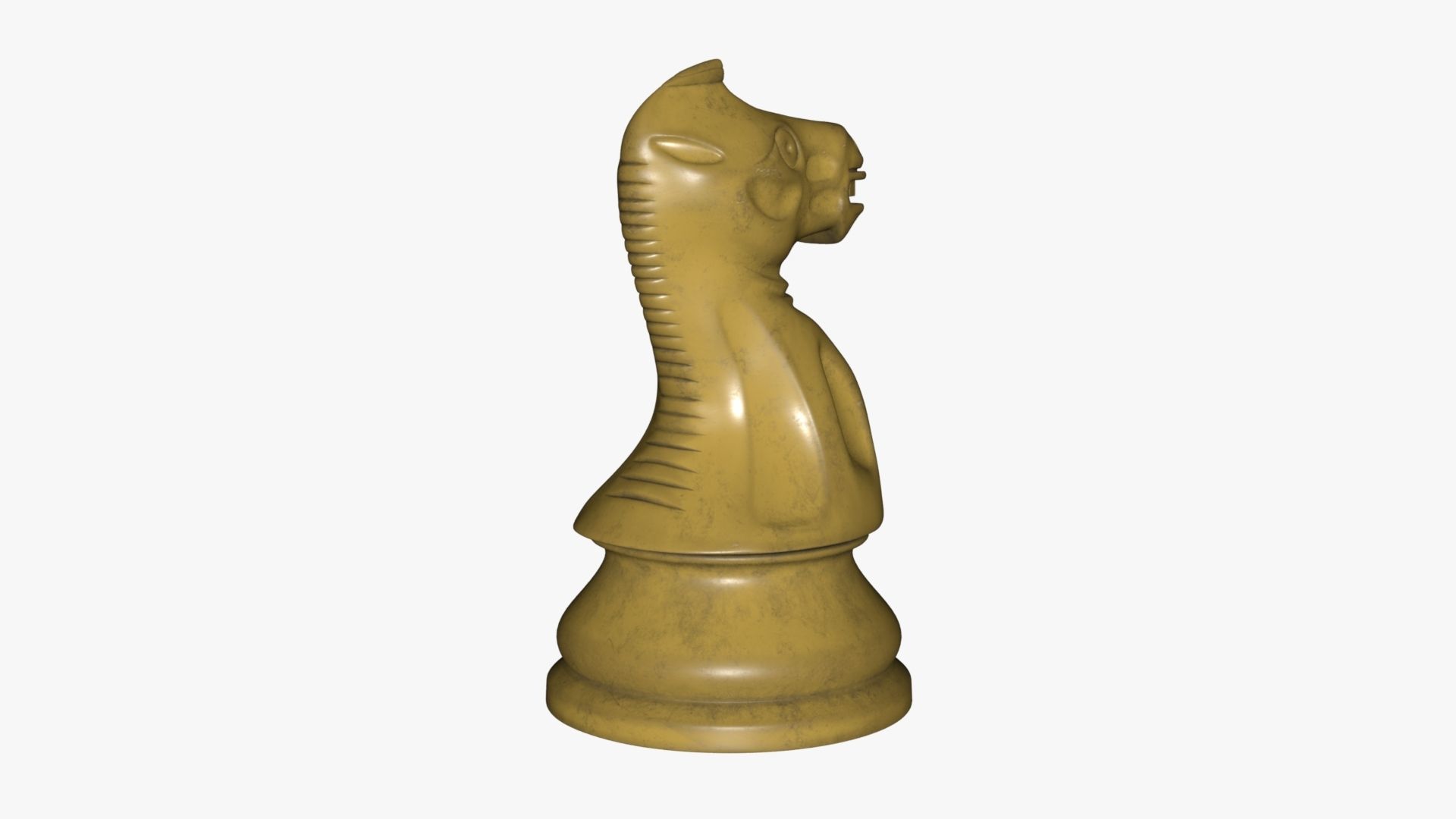 Chess Knight Low-poly 3D model_19