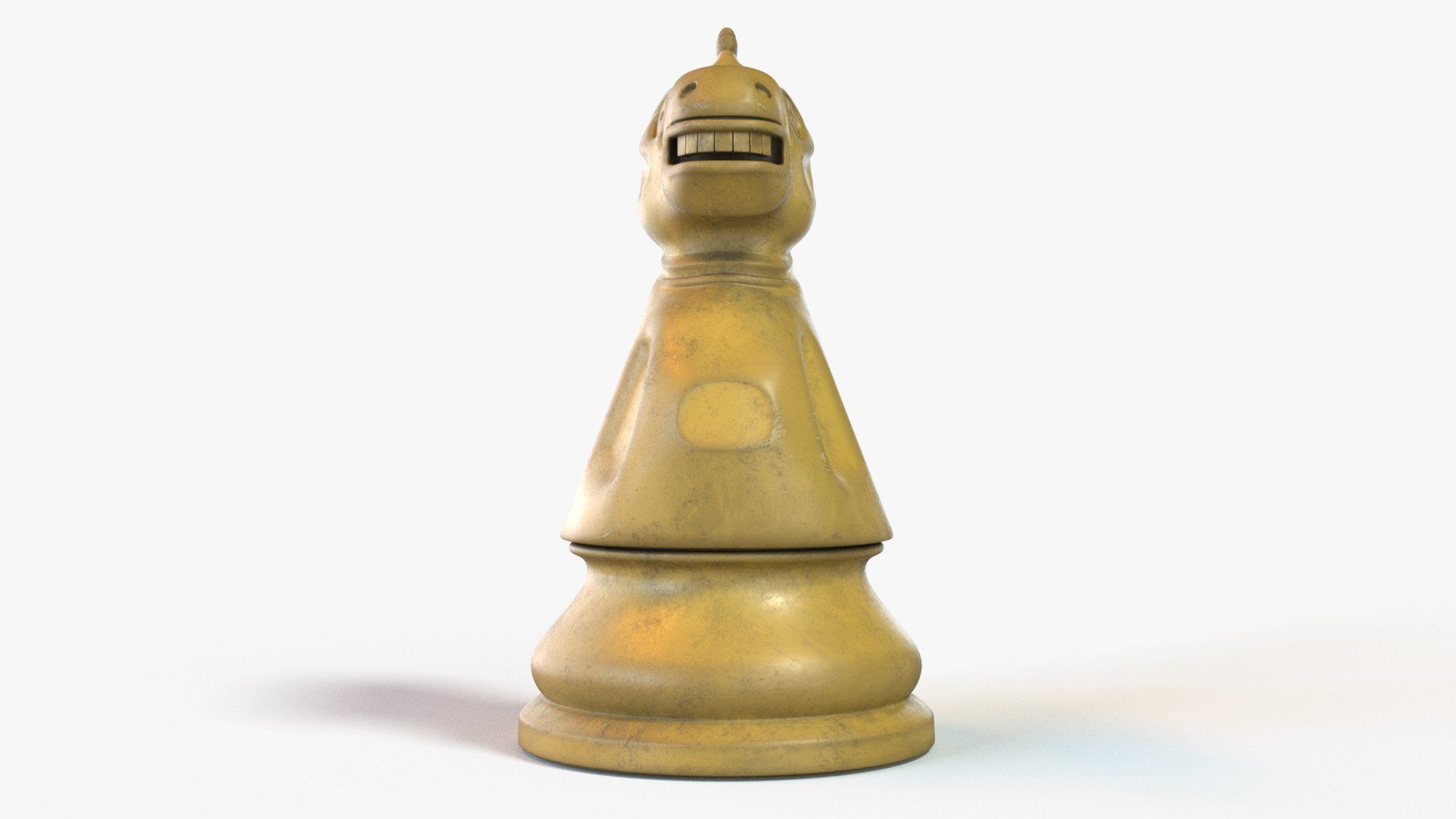 Chess Knight Low-poly 3D model_1