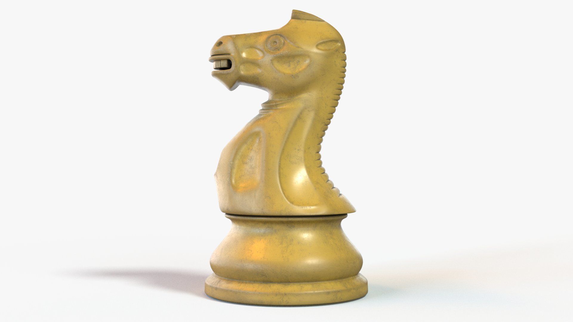 Chess Knight Low-poly 3D model_2