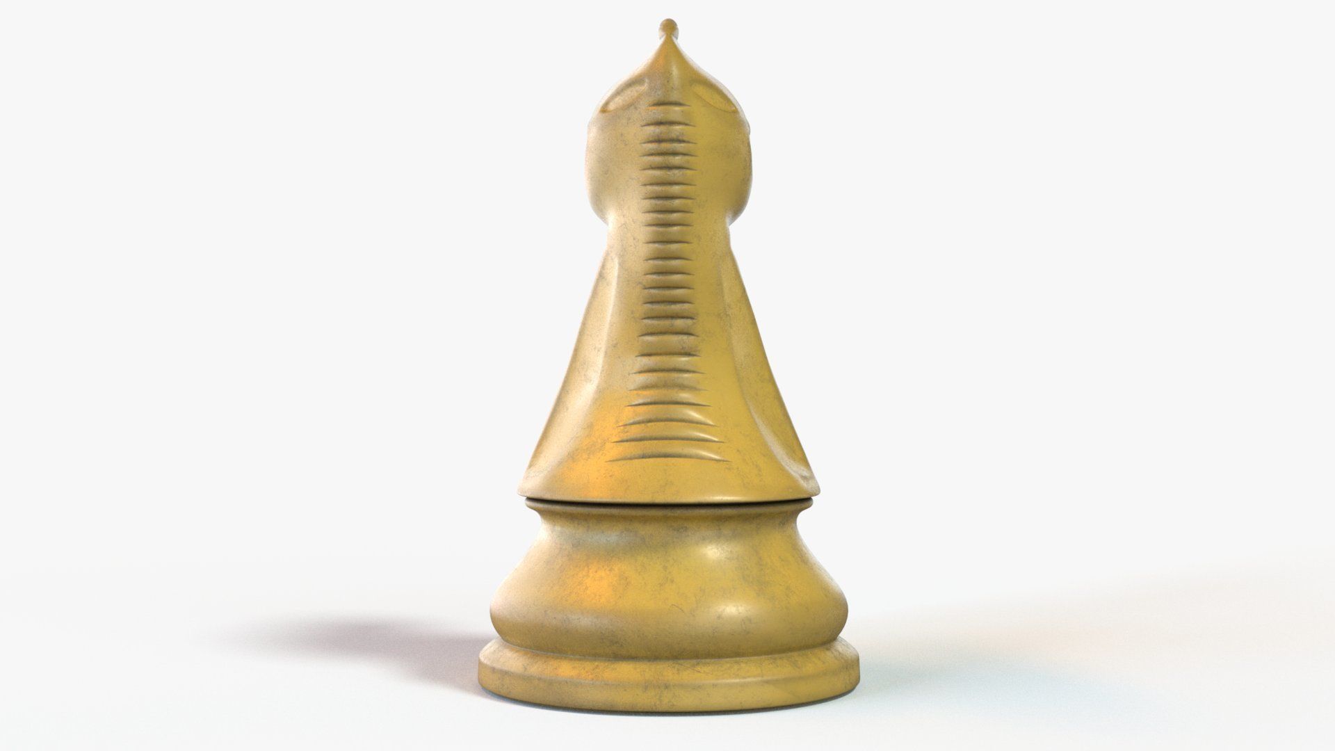 Chess Knight Low-poly 3D model_3