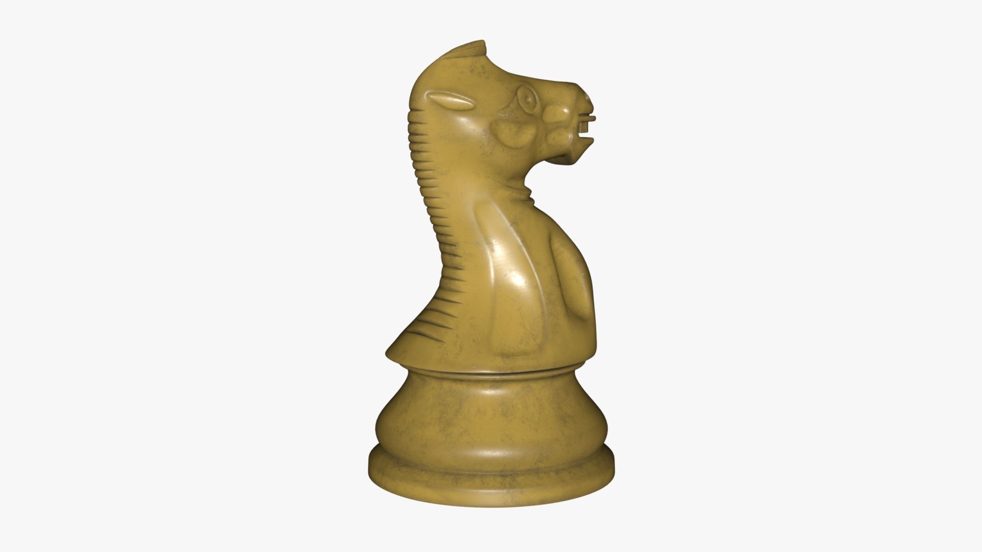 Chess Knight Low-poly 3D model_20